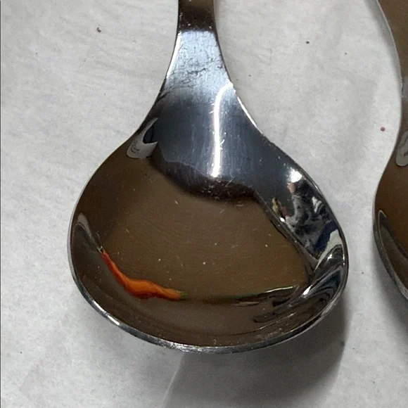 ⭐️Vintage Set of ceramic & stainless steel salad servers vegetable themed handle - Picture 12 of 12